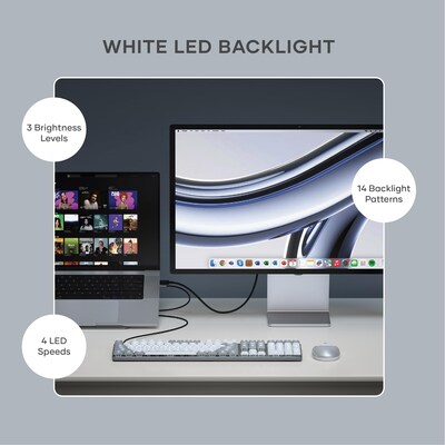 Satechi SM3 Slim Wireless  Mechanical Backlit Keyboard, USB-C, Light (ST-KSM3LT-EN)
