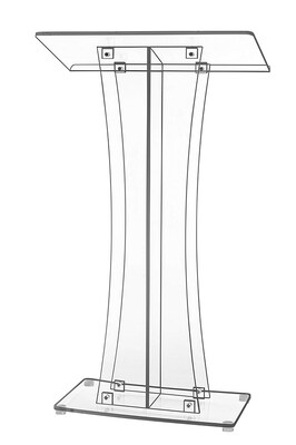 AdirOffice 47" Podium Lectern, Clear (661-02-PKG)