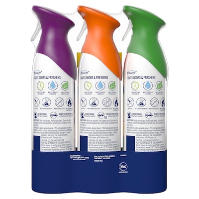 Febreze Air Mist Air Freshener Spray, Lilac Sunrise/Juicy Summer Peaches/Mango Splash Scent, 8 oz., 3/Pack (21291)