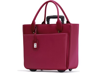 Francine Collection Florence Faux Leather Tote Bag, Burgundy (FLORLRT-02)