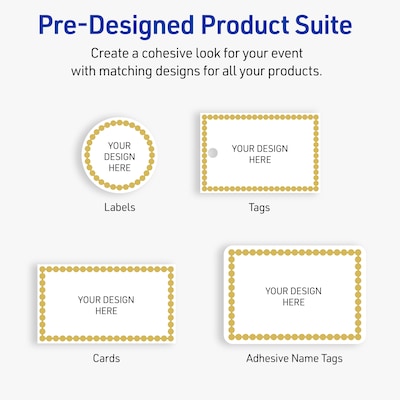 Avery Laser/Inkjet Circle Multipurpose Labels, 3" Dia., White, 60/Pack (S00DJ9)