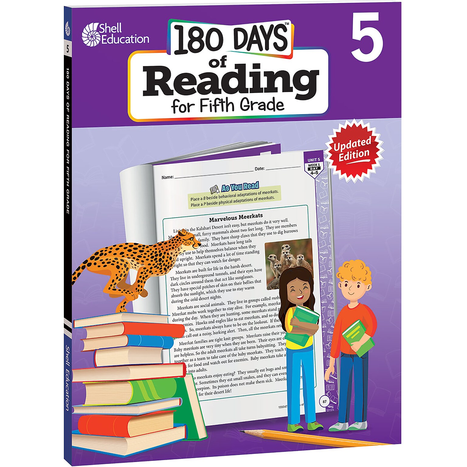 Shell Education 180 Days of Reading 2nd Edition, Grade 5 (SEP135047)