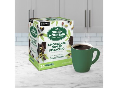 Green Mountain Coffee Roasters Chocolate Dipped Pistachio Coffee Keurig® K-Cup® Pods, Light Roast, 24/Box (5000378228)