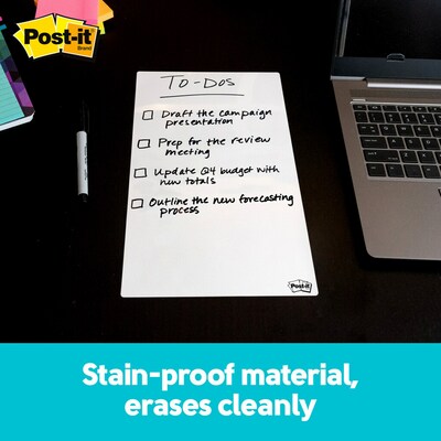 Post-it® Dry Erase Sheets, 7" x 11.3", 3/Pack (DEFSHEETS-3PK)