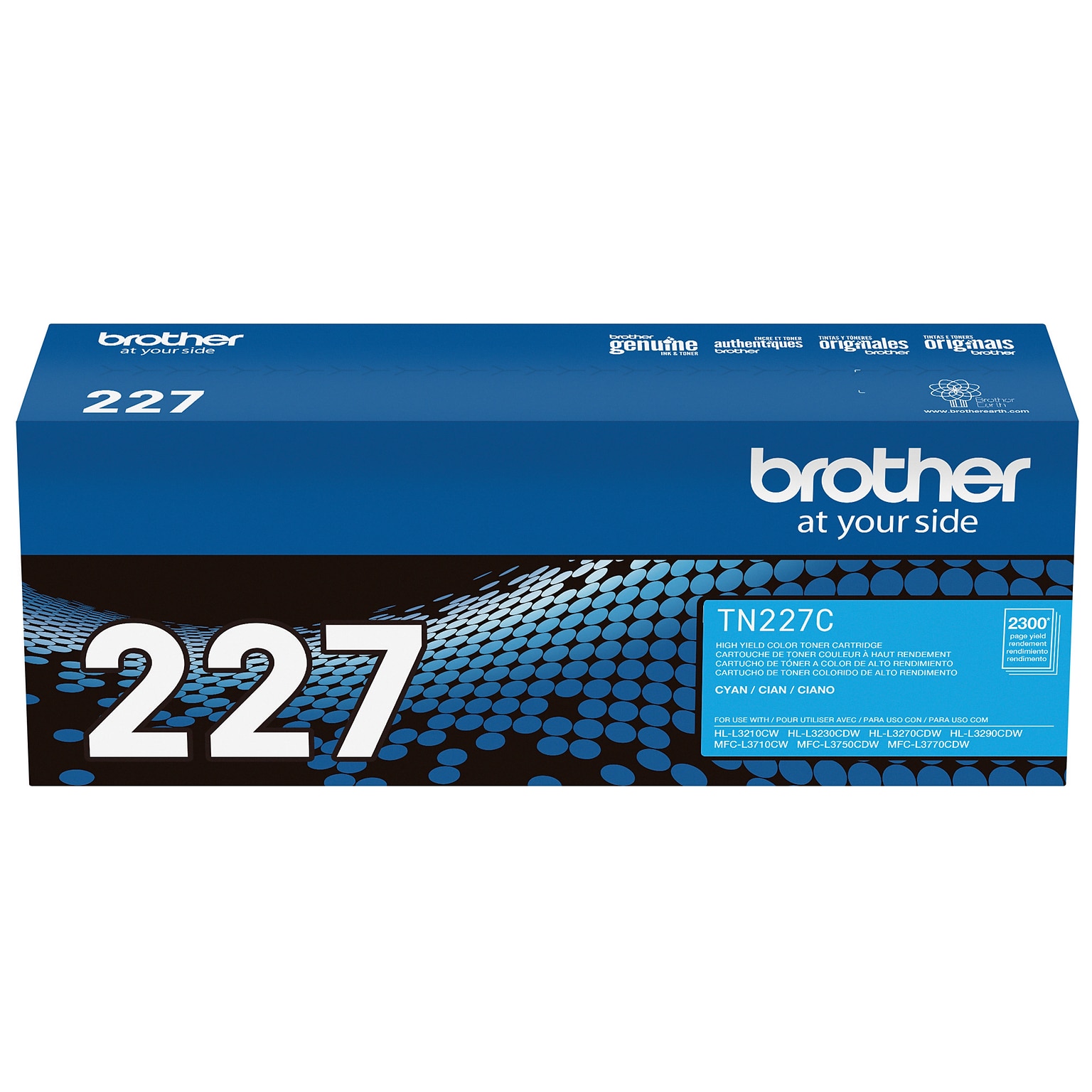 Brother TN-227 Cyan High Yield Toner Cartridge  (TN227C)