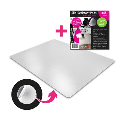 Floortex Cleartex Evolutionmat Carpet & Hard Floor Chair Mat, 48" x 60", Clear (NRCMFLPD0002)