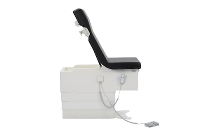 Viva Comfort Pointe Power Adjustable Exam Table with Stirrups, 450 lbs. Capacity, Black (ADI996-10-BLK-MK)