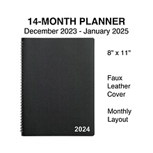 2024 Staples 8 x 11 Monthly Planner, Black (TR52184-24)