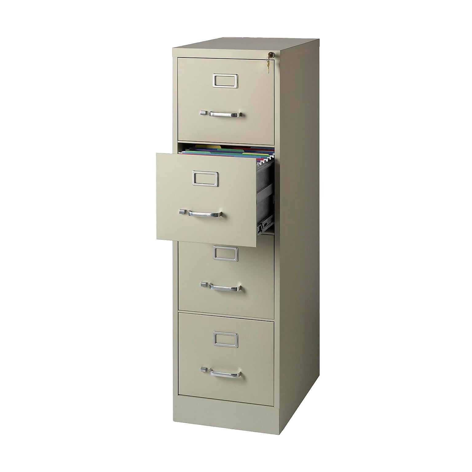 Quill Brand® 4-Drawer Vertical File Cabinet, Locking, Letter, Putty/Beige, 22D (22336D)