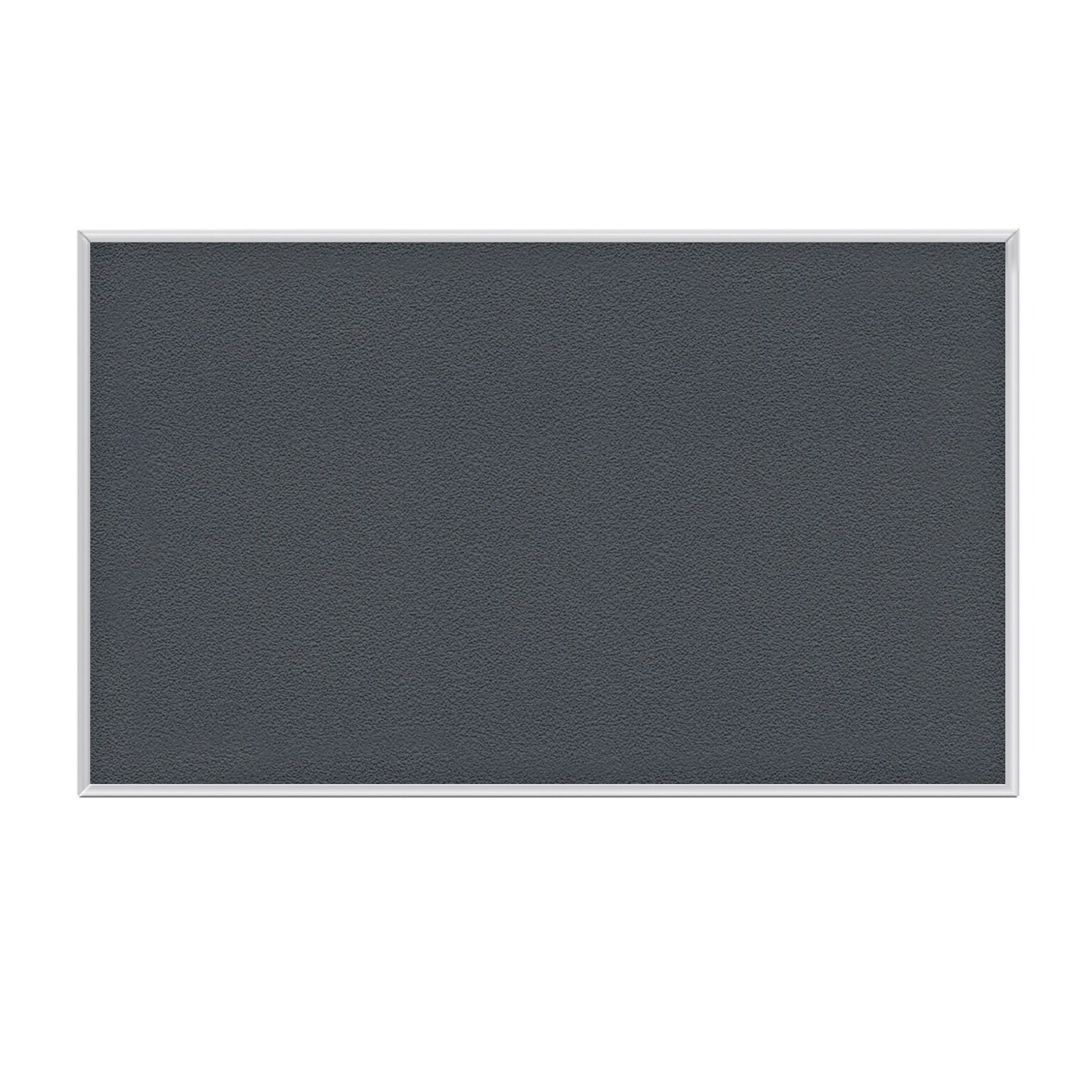 Ghent Fabric Bulletin Board, Satin Aluminum Frame, 4H x 12W Gray (AT412F91)