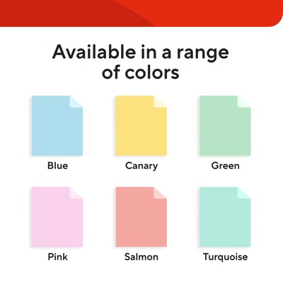 Staples Pastel 30% Recycled Color Copy Paper, 20 lbs., 8.5" x 11", Blue, 500/Ream (14786)