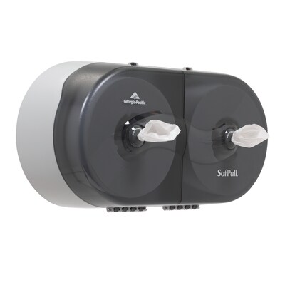 SofPull® Twin High-Capacity Centerpull Bathroom Tissue Dispenser by GP PRO, Smoke (56509)