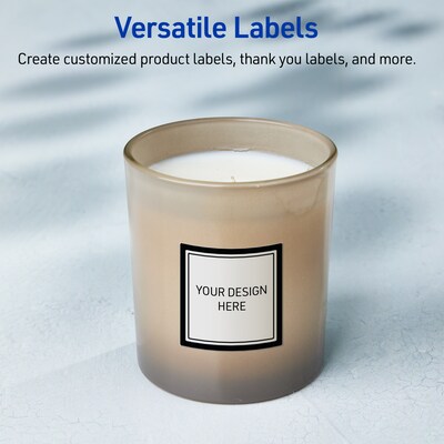 Avery Laser/Inkjet Square Multipurpose Labels, 2" x 2", White, 120/Pack (S00-DM2)