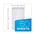 Ampad Memo Pads, 3 x 5, Narrow Ruled, 50 Sheets, Assorted Colors, Each (25-093)