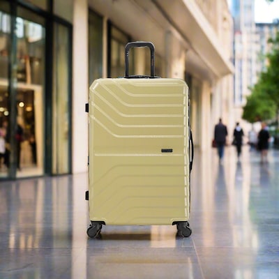 InUSA Aurum 29.92" Hardside Suitcase, 4-Wheeled Spinner, TSA Checkpoint Friendly, Champagne (IUAUR00L-CHA)