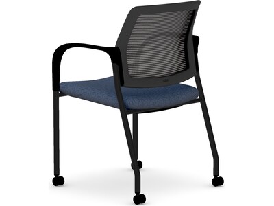 HON Ignition Fabric/Mesh Multipurpose Stacking Chair, Navy/Black (HIGS6.F.H.IM.APX13.T)