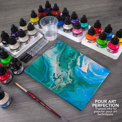 Daler-Rowney FW Acrylic Ink, Black, 29.5ml, 3/Bundle (DRW160029028-3)