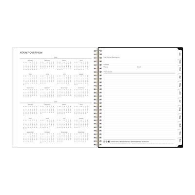 2026 Blue Sky Baccara Dark Floral 8" x 10" Monthly Personal Planner (110216-26)