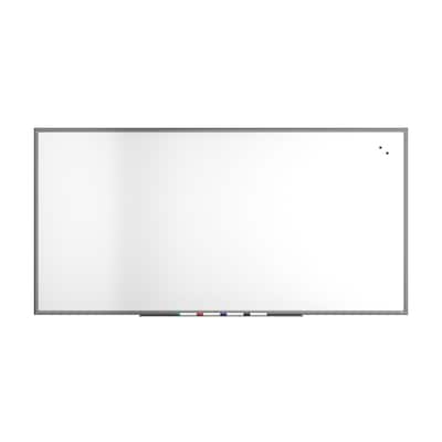 TRU RED™ Magnetic Porcelain Dry Erase Board, Gunmetal Frame, 8 x 4 (TR61188)