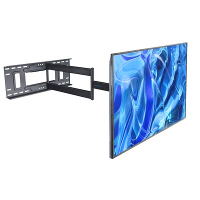 Mount-It! Full Motion TV Wall Mount with Extra Long Extension for 40 to 80 TVs, up to 121 lbs., Bl