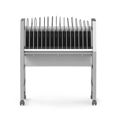 Luxor 16-Unit USB-C Open Charging Cart, White Powder-Coated Steel (CHMC005)