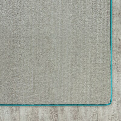 Joy Carpets Just Kidding Polyester 6' x 9' Machine Tufted Rug, Seafoam (623Q-08)