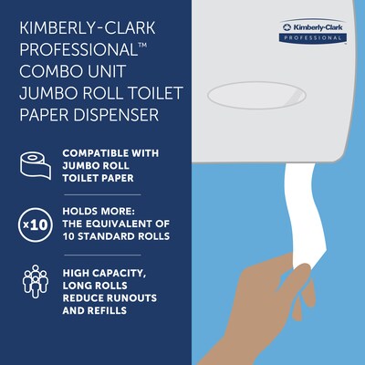 Kimberly-Clark Professional Jumbo Roll Toilet Paper Dispenser, Black (09551)