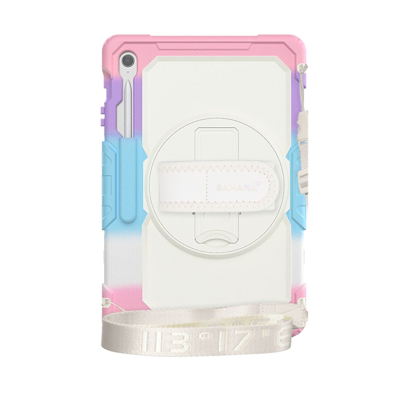 SaharaCase Raider Series TPU 13.1 Heavy Duty Case with Hand Strap for S10 FE+, Sunset Sorbet (TB00471)