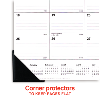 2026 Staples 21.75" x 17" Monthly Desk Pad Calendar, Navy (ST59700-26)