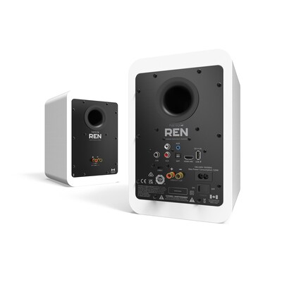 Kanto REN RENMW 200W Indoor Shelf Speaker, Matte White