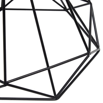 Lalia Home Geometric Wired Table Lamp, Fabric Shade, Black Matte (LHT-5024-BK)
