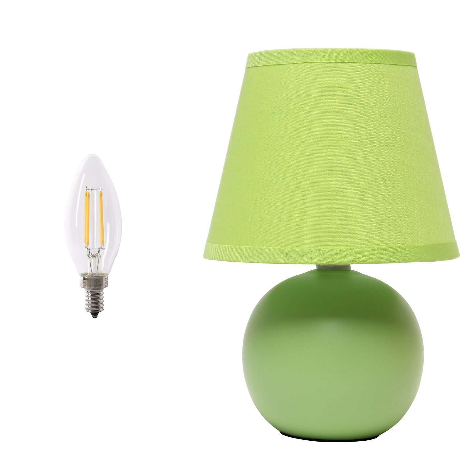 Simple Designs 8.66 LED Table Lamp, Green (LT2008-GRN-LB)