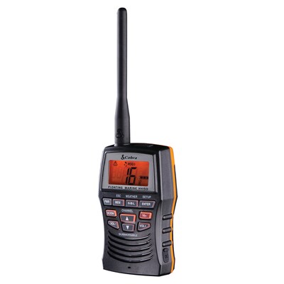 Cobra Marine 3-Watt Floating VHF Handheld Radio, Black (MR HH150 FLT)