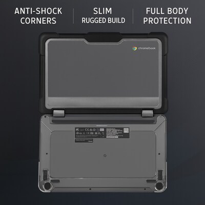 SaharaCase Venture Series Case for Lenovo 300E, 300W, 500W, 500E (2-1) Chromebook 11.6 inch, Anti-Shock Corners, Clear/Black