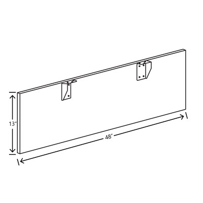 HON Laminate Modesty Screen, 48W x 13H, Florence Walnut (HUSLMOD1348.LFW1.FW.P)