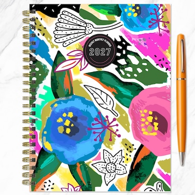 2027 TF Publishing Graphic Petals 6.5" x 8"  Weekly & Monthly Standard Planner, Paperboard Cover, Multicolored (27-9208)