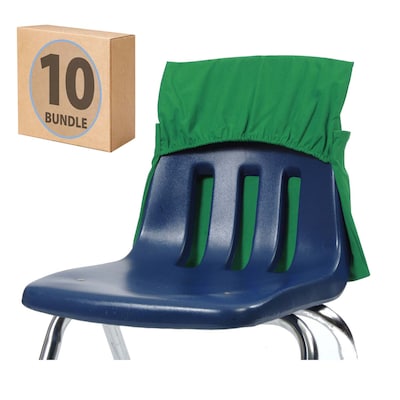 Seat Sack Seat Storage, 9.45 x 8.46 x 3.94, Green, 10/Pack (20101BUNDLE)