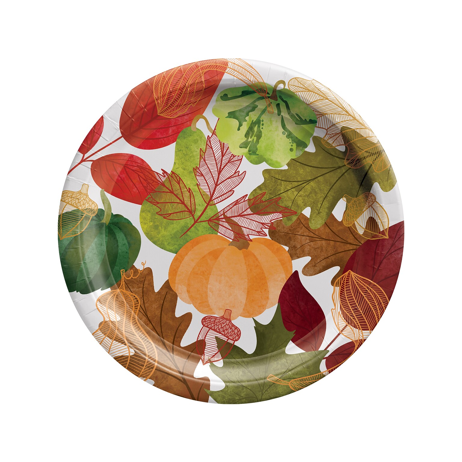 Amscan Thanksgiving Plate, Multicolor, 20/Pack, 3 Packs/Set (743156)