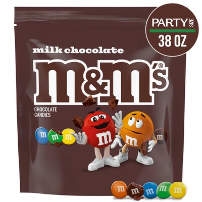 M&Ms Party Size Milk Chocolate Candy Pieces, 38 oz. (MMM55114)
