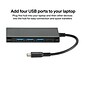 NXT Technologies 4-Port USB-C Hub, Black (NX60398)