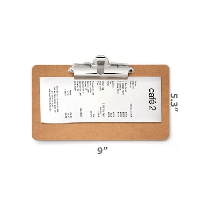 Officemate Receipt Clipboard, Landscape, Side Clip, 12pk (83158)