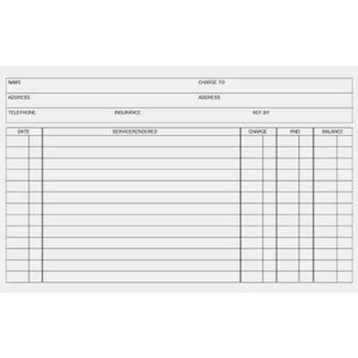 Medical Arts Press® Ledger Cards, Standard, Single Entry (20155)