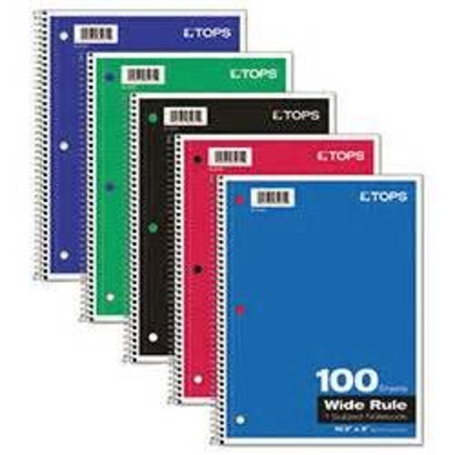 Bazic 1-Subject Notebook, 8 x 10.5, Wide Ruled, 100 Sheets (SSS1157100W)