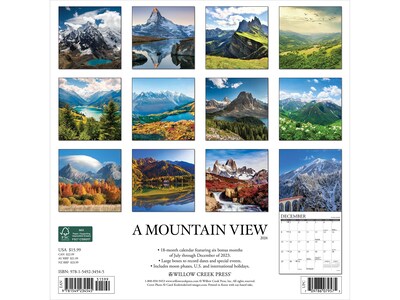 2024 Willow Creek Mountain View 12" x 12" Monthly Wall Calendar (34545)