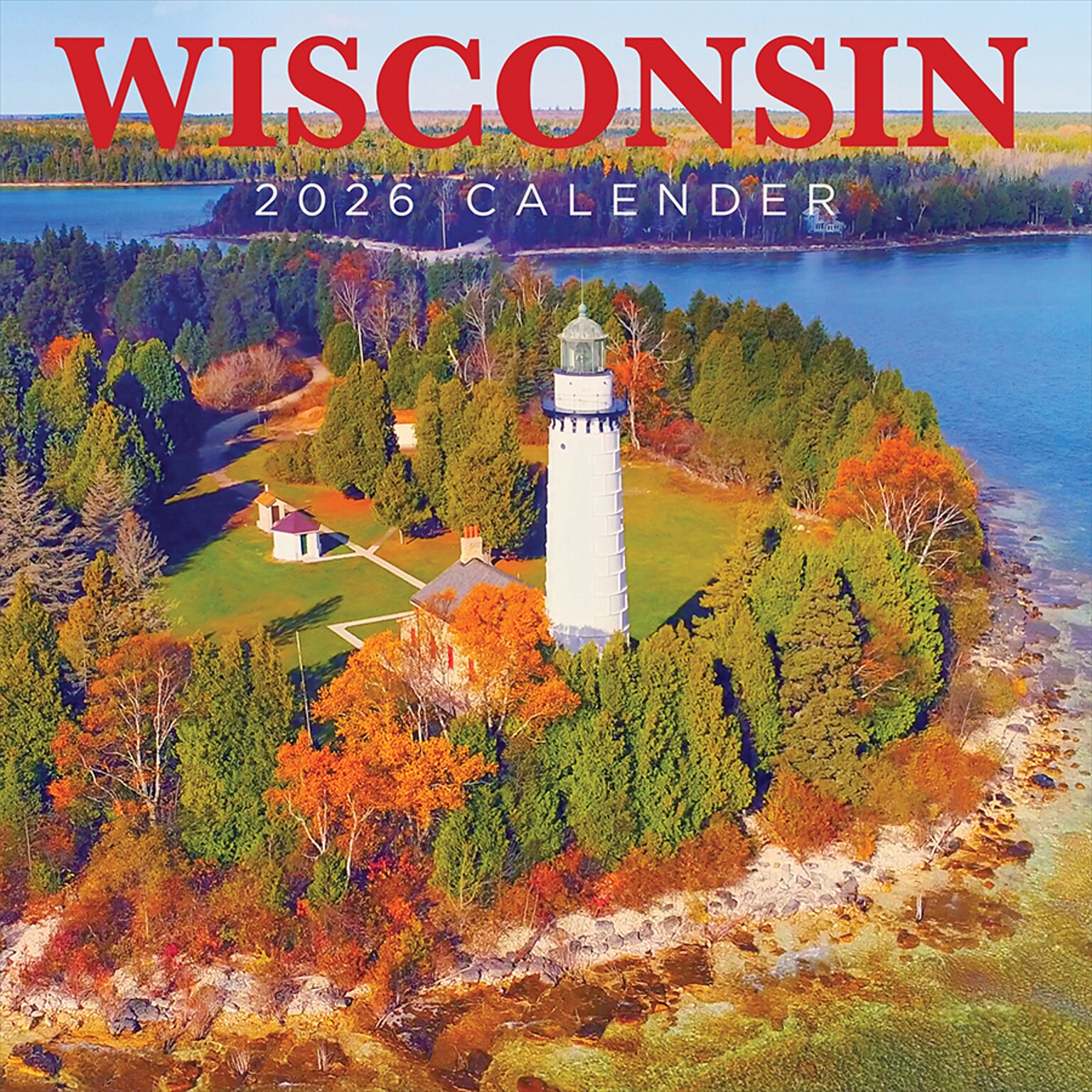 2026 TF Publishing Wisconsin 12 x 12 Monthly Wall Calendar (26-1041)