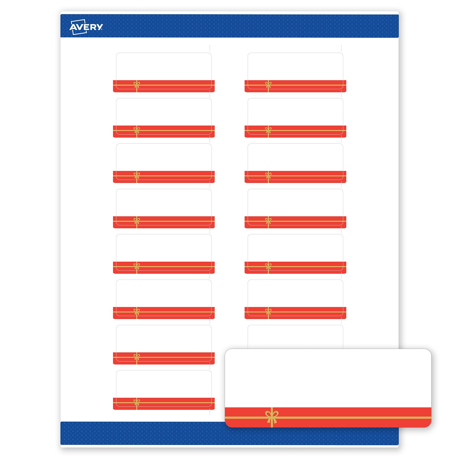 Avery Rectangle Multipurpose Labels, 1 x 2-5/8, White, 160/Pack (19479370547)