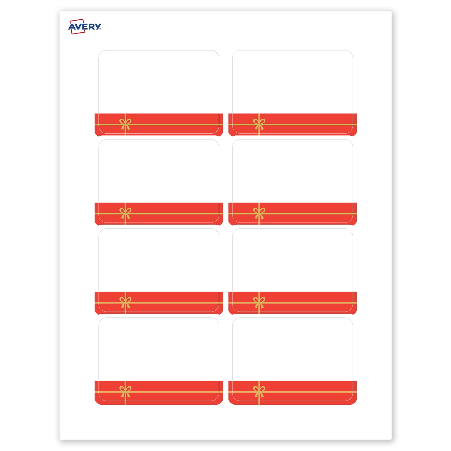 Avery Rectangle Multipurpose Labels, 2-1/3 x 3-3/8, White, 80/Pack (19479370551)