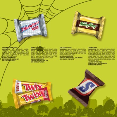 Mars Halloween Minis Milk Chocolate Variety Candy Pack, 30.63 oz., 110 Pieces (461993)