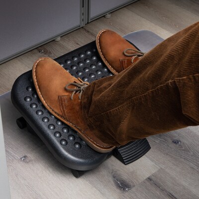 Mind Reader Tilt Adjustable Ergonomic Foot Rest, Black (FTREST-BLK)