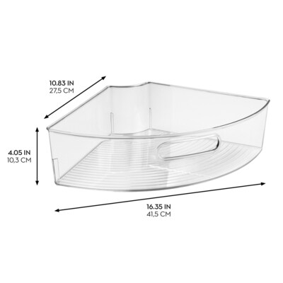 iDesign Lazy Susan Wedge Plastic Organizers, Clear (27743M4)